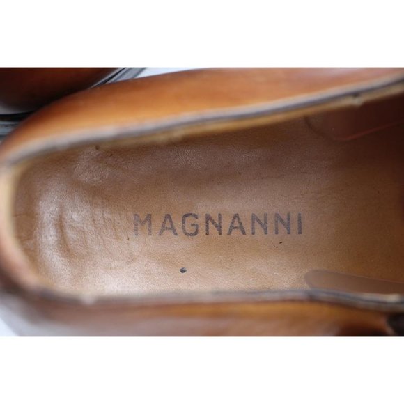 Magnanni Double Monk Strap Men's Size 9 M Brown Dress Shoes 12754 - Picture 9 of 12